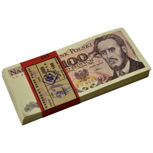 Paczka bankowa 100 złotych 1988 - SU - (100 szt.)