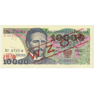 10.000 złotych 1987 WZÓR A 0000000 No.0705