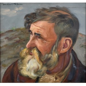 Wlastimil Hofman (1881-1970), Portret mężczyzny z brodą