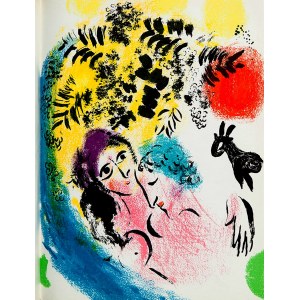 Marc Chagall (1887 - 1985), Les Amoureux au soleil rouge