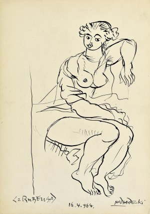 Kazimierz Podsadecki (1904-1970), Betsabe wg obrazu Petera Paula Rubensa „Betsabe w kąpieli”, 1964