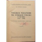 Mikstein Stanisław, Pieczęcie pocztowe na ziemiach Polski w XVIII wieku