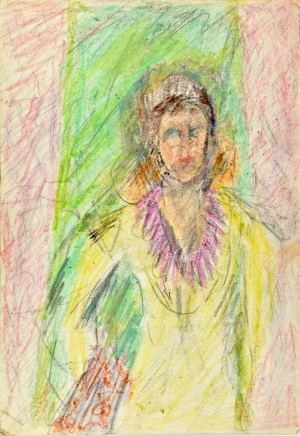 Krystyna Pelletier (1914-2007), Postać kobieca - rysunek dwustronny