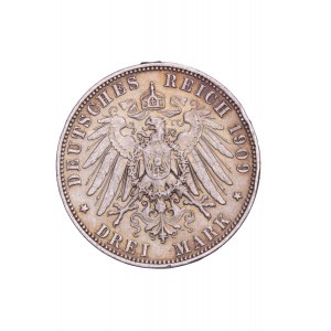 Germany - Friedrich August III (1904-1918) 3 Mark