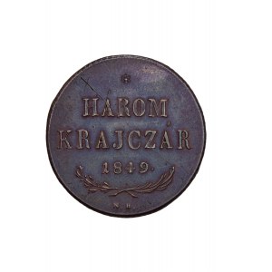 House of Habsburg - Franz Joseph (1848-1916) 3 Krajczar / 3 Kreuzer