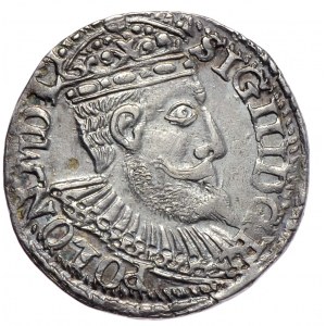 Zygmunt III Waza, trojak 1598, Olkusz, nieopisany wariant interpunkcji