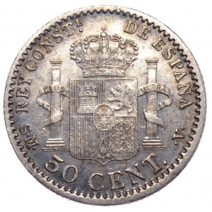 Hiszpania, 50 centów 1904