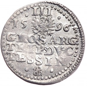 Sląsk, Adam Wacław, trojak 1596, Cieszyn, nieopisany