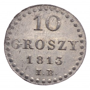 Księstwo Warszawskie, Fryderyk August I, 10 groszy 1813 IB