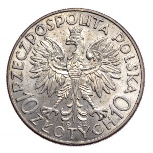II Rzeczpospolita, 10 złotych 1932 bez znaku mennicy