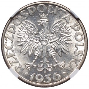 II Rzeczpospolita, 2 złote 1936 żaglowiec