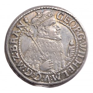 Prusy Książęce, Jerzy Wilhelm, ort 1624, Królewiec, znak mincerski na awersie i rewersie