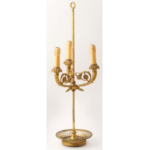 THREE-RIBER CANDELABR, Poland, Warsaw, Lopienski Brothers, ca. 1900.