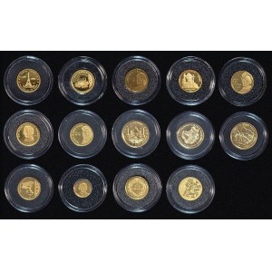 14 Monet z serii najmniejsze złote monety świata