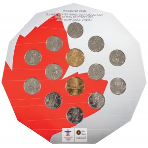 Zestaw monet upamiętniających Zimowe Igrzyska Olimpijskie w Vancouver