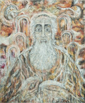 Zdzisław LACHUR (1920-2007), Żyd z monetami, z cyklu: Judaica, 2002