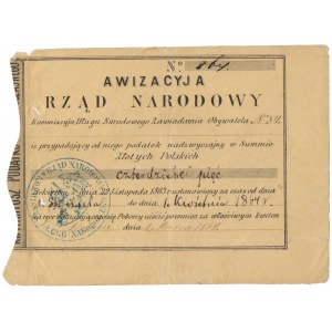 Rząd Narodowy, Akwizacyja na 45 złotych 1864 - RZADKOŚĆ