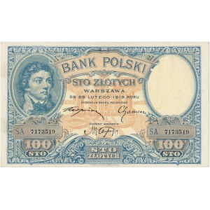 100 złotych 1919 - S.A - piękny i świeży
