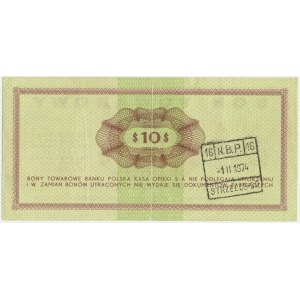 Pewex, 10 dolarów 1969 - Ef - rzadsza
