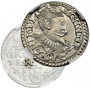 Sigismund III Vasa, 3 Groschen Olkusz 1597 - NGC MS62