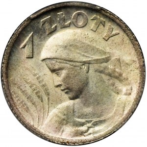 Women and ears, 1 zloty Paris 1924 - PCGS MS64