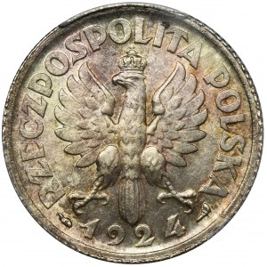 Kobieta i kłosy, 1 złoty Paryż 1924 - PCGS MS64