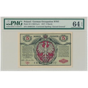 5 marek 1916 Generał - biletów - A - PMG 64 EPQ