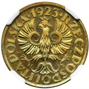 5 groszy 1923 Mosiądz - NGC MS66 - jak lustrzanka