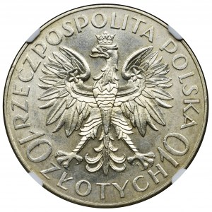 Traugutt, 10 złotych 1933 - NGC MS62