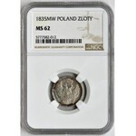 15 kopiejek = 1 złoty Warszawa 1835 - NGC MS62 - PIĘKNA