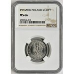 1 złoty 1965 - NGC MS66