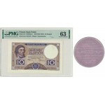 10 złotych 1919 - S.3.A - PMG 63 - liliowa klauzula - PIĘKNY