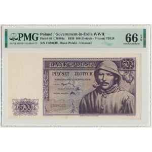 500 złotych 1939 - C - PMG 66 EPQ