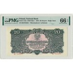 20 złotych 1944 ...owe - bE - PMG 66 EPQ - RZADKOŚĆ w unikalnym stanie