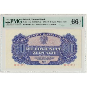 50 złotych 1944 ...owe - BH - PMG 66 EPQ - PIĘKNY