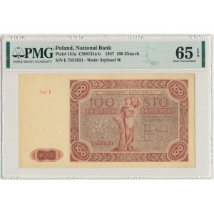 100 złotych 1947 - E - PMG 65 EPQ