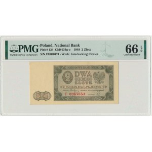 2 złote 1948 - F - PMG 66 EPQ