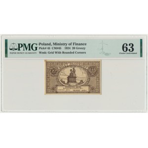 20 groszy 1924 - PMG 63