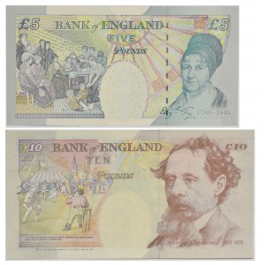 Great Britain, set of 5-10 pounds 1990-93 (2 pcs.)