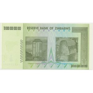 Zimbabwe, 10 trillion dollars 2008 - AA -
