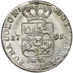 Poniatowski, 1 Zloty 1792 MV - NGC MS63