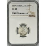 15 kopeck = 1 zloty Warsaw 1837 MW - NGC MS62
