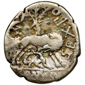 Roman Republic, Sextus Pompeius Faustulus, Denarius