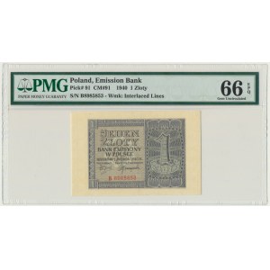 1 złoty 1940 - B - PMG 66 EPQ