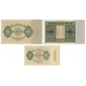 Niemcy, zestaw 10.000 marek 1922 (3 szt.)