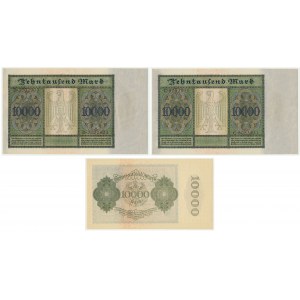 Germany, lot 10.000 mark 1922 (3pcs.)