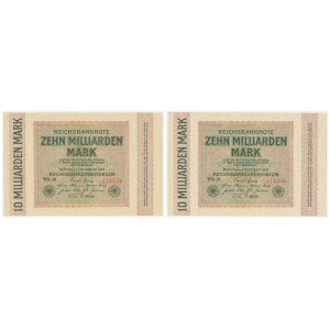 Germany, set of 10 billion mark 1923 (2pcs.)