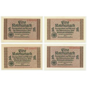 Germany, occupation currency, 1 mark (1940-1945) (4pcs.)