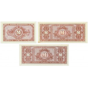 Germany, allied occupation money, set of 10 and 20 mark 1944 (3 pcs.)