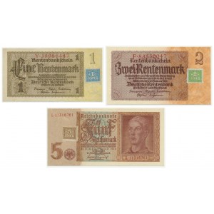 Germany, Soviet Occupation, 1-5 mark (1948) (3 pcs.)